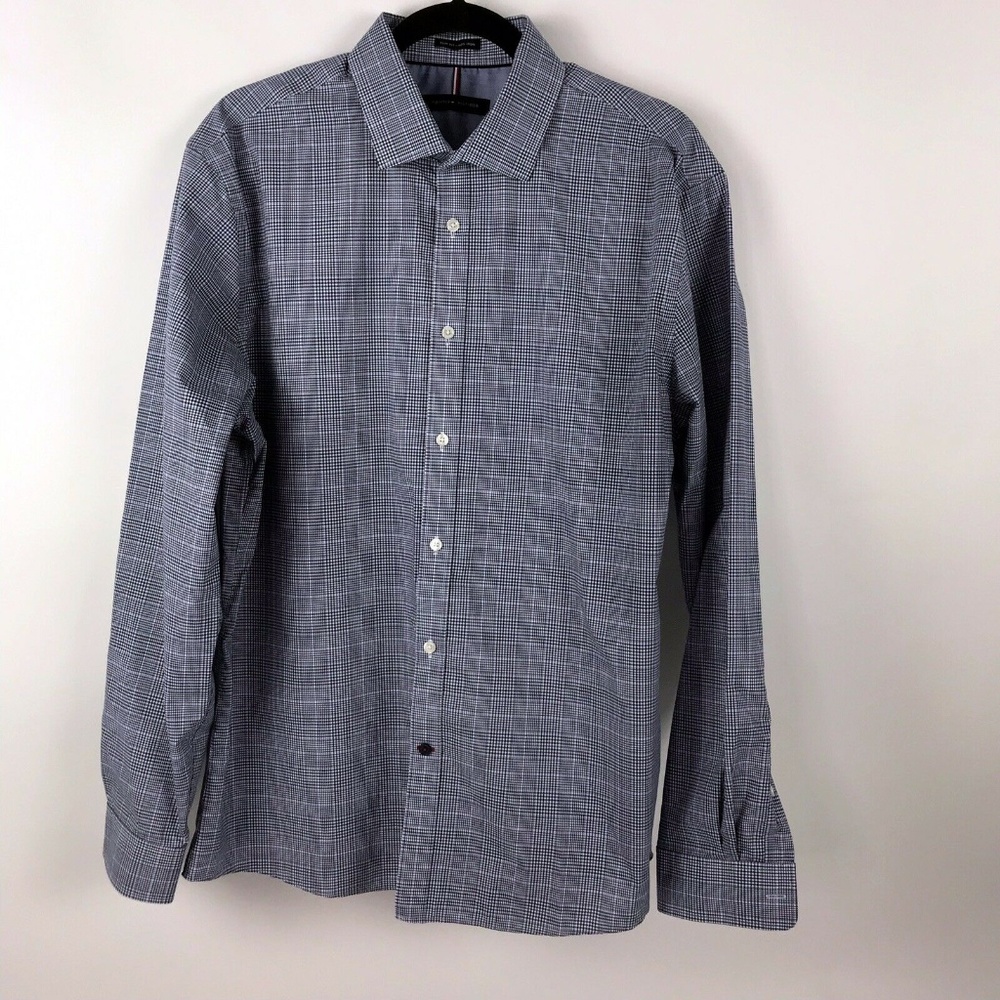 Tommy Hilfiger Slim Fit Non Iron 17 34/35 Plaid‎